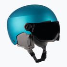 Children's ski helmets Alpina Zupo Visor Q-Lite turquoise matt