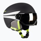 Children's ski helmets Alpina Zupo Visor Q-Lite charcoal/neon matt