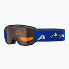 Alpina Piney children's ski goggles black/ blue matt/ orange