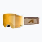 Alpina Taos Q-Lite white/ earth matt/ gold ski goggles