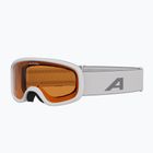 Children's ski goggles Alpina Piney 2.0 white matt/orange