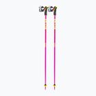 Ski poles LEKI Spitfire 3D neon magenta/neon yellow/berry