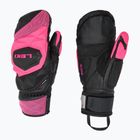 Women's Ski Gloves LEKI WCR Venom SL 3D Mitt black/ pink