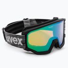 Ski goggles UVEX Athletic FM black mat/mirror green lasergold lite 55/0/520/22
