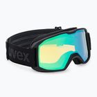 Ski goggles UVEX Elemnt FM black mat/mirror green lasergold lite 55/0/640/2030