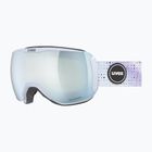 Women's ski goggles UVEX Downhill 2100 CV WE S2 arctic blue matt/mirror white/colorvision green