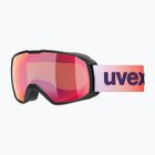 UVEX Xcitd CV S2 ski goggles black matt/mirror scarlet/colorvision green