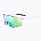 UVEX Pace Stage CV white matt/mirror green sunglasses