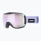 UVEX Downhill 2100 CV ski goggles black matt/mirror lavender green