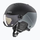 Ski helmet UVEX Wanted Visor Pro V black/silver matt
