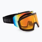 UVEX Evidnt Attract V ski goggles + case black matt/mirror rainbow clear