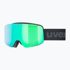 UVEX children's ski goggles Pwdr FM black matt/mirror green yellow clear