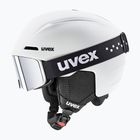 Children's ski helmet UVEX Viti Set + goggles Speedy Pro white matt/mirror silver/green/clear