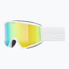 Ski goggles UVEX Blast FM S2 white matt/mirror green