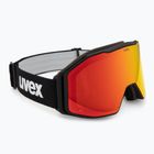 Ski goggles UVEX Gravity FM black matt/mirror red/orange/clear