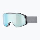 Ski goggles UVEX Gravity FM rhino matt/mirror ice/green/clear