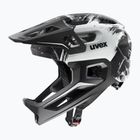 Children's bike helmet UVEX React Fullface Jr black/white matt