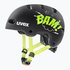 Children's helmet UVEX Kid 4 Style bam black/lime matt