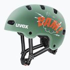 Children's helmet UVEX Kid 4 Style bam moss green/papaya matt