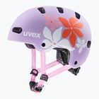 Children's helmet UVEX Kid 4 Style flower lilac matt