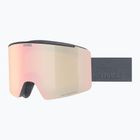 Ski goggles UVEX Ignite FM S3 black matt/mirror rose