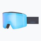 Ski goggles UVEX Ignite FM S3 black matt/mirror blue