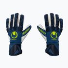 Children's goalkeeper gloves uhlsport Hyperact Supersoft HN blue and white 101123601