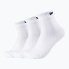 Skechers Mesh Ventilation Quarter 3 pairs white socks