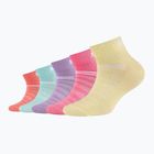 Skechers Mesh Ventilation Quarter 5 pairs rainbow children's socks