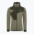 Men's trekking sweatshirt Salewa Puez 2 Dry Hood FZ dark olive melange