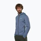 Salewa men's trekking sweatshirt Puez Waffle Hyb PL HD java blue
