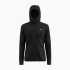Men's trekking sweatshirt Salewa Agner PL Hooded black out