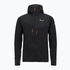 Men's trekking sweatshirt Salewa Agner PL Hooded black out