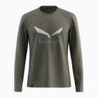Men's long-sleeve Salewa Solidlogo Dry faded green