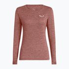 Women's trekking longsleeve Salewa Puez Melange Dry desert pink melange