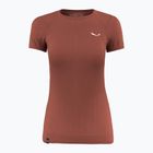Women's trekking T-shirt Salewa Zebru Medium Warm Amr etruscan red