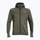 Men's trekking sweatshirt Salewa Agner Hybrid PL/DST FZ Hoody faded green melange/0910
