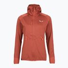 Women's trekking sweatshirt Salewa Agner Hybrid PL/DST FZ Hoody etruscan red melange