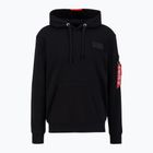 Men's Alpha Industries Red Stripe Hoodie black