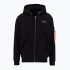 Men's Alpha Industries Back Print Zip sweatshirt black