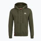 Men's Alpha Industries Basic Zip SL sweatshirt dark olive