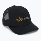 Men's Alpha Industries Label Trucker baseball cap black