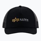 Men's Alpha Industries Label Trucker baseball cap black