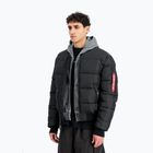 Men's insulated jacket Alpha Industries MA-1 Logo Puffer Bomber black