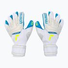 Reusch Attrakt Aqua blue and white goalkeeping gloves 5270439