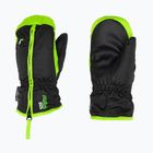 Children's ski glove Reusch Ben Mitten black/neon green