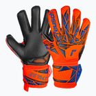 Reusch Attrakt Silver Junior hyper orng/elec blue/blck children's goalie gloves