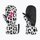 Children's ski gloves Reusch Carter R-Tex XT Junior Mitten white/grey leopard