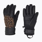 Women's ski gloves Reusch Beatrix R-Tex XT black/brown leopard