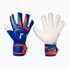Goalkeeper gloves Reusch Attrakt Gold X Roll Finger sharp blue/white/shocking orange